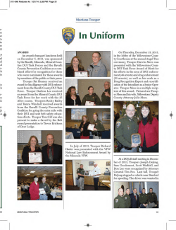 In Uniform - Association of Montana Troopers