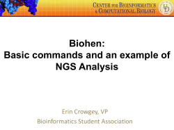 Biohen: Basic commands and an example of NGS Analysis