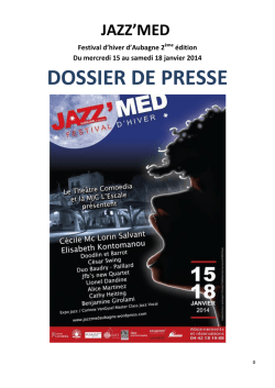 dossier de presse jazzmed