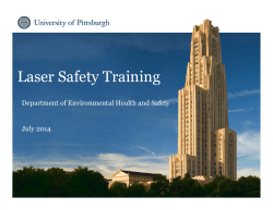 Laser - Environmental Health and Safety