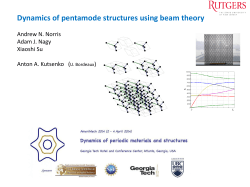 Dynamics of pentamode structures using beam theory