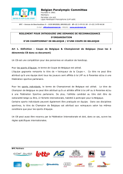 règlement - Ligue Handisport Francophone