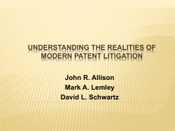 understanding the realities of modern patent litigation