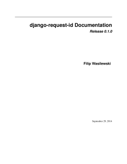 django-request-id Documentation