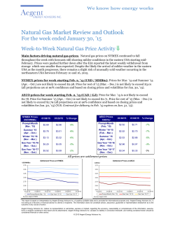 Natural Gas Market Review and Outlook