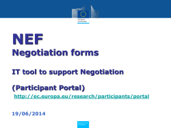 Call-16 Negotiation Forms