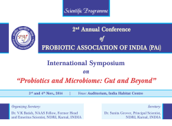 “Probiotics and Microbiome: Gut and Beyond”