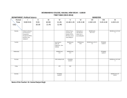 Dr. Kumud Ranjan Singh - Deshbandhu College Website