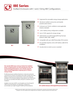 IBE Series - OutBack Power Systems