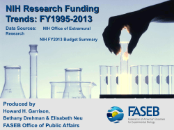 NIH Research Funding Trends: FY 1995-2013