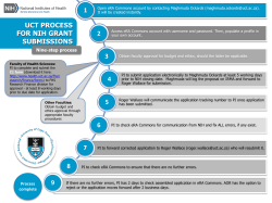 UCT PROCESS FOR NIH GRANT SUBMISSIONS
