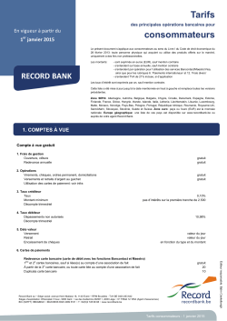 Tarifs consommateurs (pdf - 410,3kb)