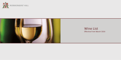 Hall Wine List 2014