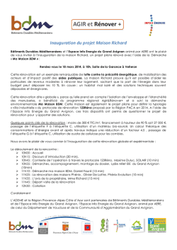 Inauguration du projet Maison Richard
