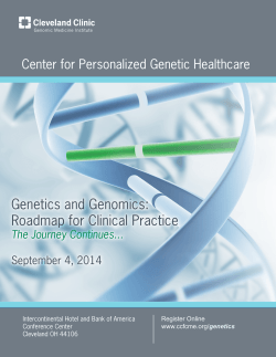 Genetics and Genomics - Cleveland Clinic Center for Continuing
