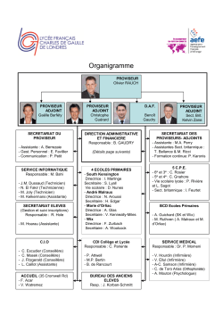Organigramme 2014-2015