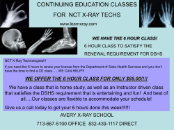 CONTINUING EDUCATION CLASSES FOR NCT X