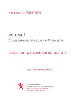 Apprentissage tout au long de la vie - annuaire 2013