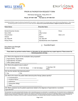 Samsca PA Form - Wellsense.org