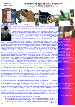 Bulletin 22 Janv 2014 - site amicale 12e RA