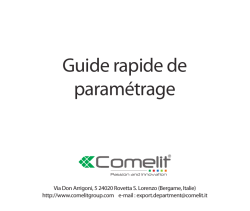 Guide rapide de param&eacute;trage