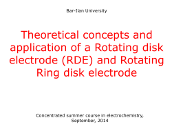 and Rotating Ring disk electrode