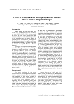 Growth of Tl doped CsI and NaI single crystals in a