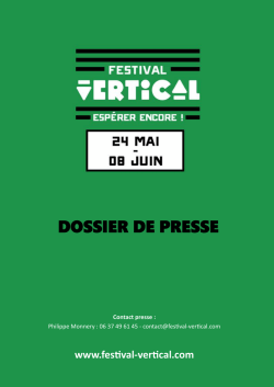 DOSSIER DE PRESSE - Dioc&egrave;se de Saint