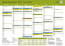 Abfuhrkalender 2015 Tannheim