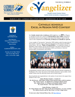 Catholic schools Excel in Region NHD Contest