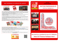 INFO-CGT spécial élections 2014