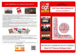 INFO-CGT sp&eacute;cial &eacute;lections 2014