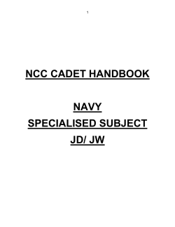 ncc cadet handbook navy specialised subject jd/ jw