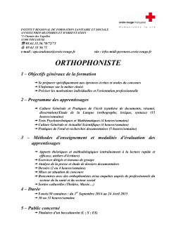 preparation concours orthophoniste - IRFSS Midi-Pyrénées