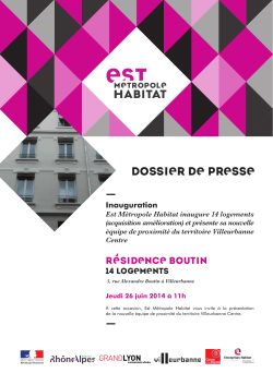 25 juin 2014 – Villeurbanne – Inauguration Résidence Boutin