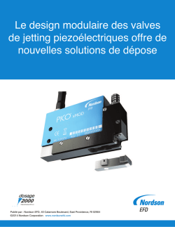 Le design modulaire des valves de jetting piezo