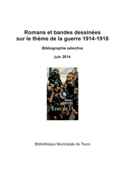 omans et BD guerre 14-18 - Bibliothèque municipale de Tours