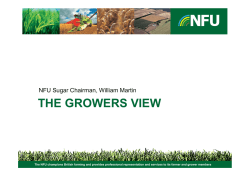 William Martin, NFU Sugar Chairman