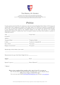 this petition form - Order of St. George