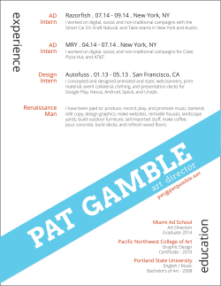 my resume - Pat Gamble