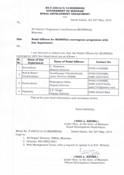 Nodal Officer for MGNREGA Convergence with