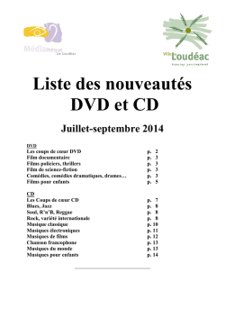 Nouveautés CD et DVD juil