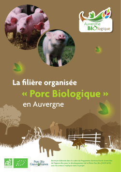 la plaquette Filière Porcine - Pôle Conversion Bio Auvergne