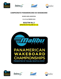 BOLETIN 2 Panamericano de Wakeboard y Wakeskate 2015