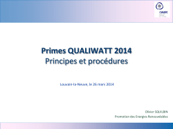 Primes QUALIWATT 2014