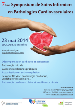 ème Symposium de Soins Infirmiers en Pathologies Cardiovasculaires