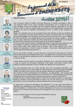Juillet 2014 - Enchenberg