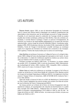 Les auteurs (Fichier pdf, 192 Ko) - Presses Universitaires de Rennes