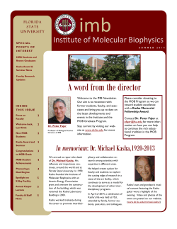 IMB / MOB Newsletter Summer 2014