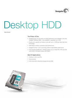 Desktop HDD Data Sheet